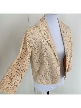 VINTAGE 50's Miss Sun Valley Morris Watkins Lace Jacket Party Event Romantic